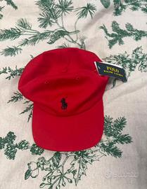 Cappello Ralph Lauren Rosso Originale con cartelin