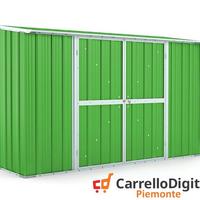 Casetta in lamiera esterno 307x100 verde chiaro