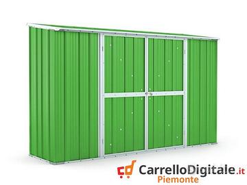 Casetta in lamiera esterno 307x100 verde chiaro
