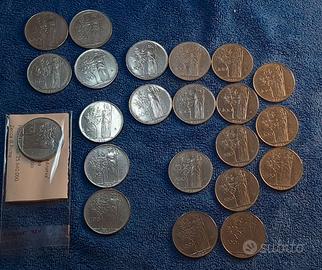 22 monete storiche 100 Lire Minerva