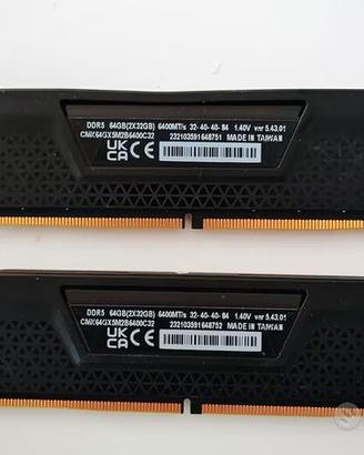 RAM Corsair Vengeance DDR5 64GB (kit 2x32GB) 6400