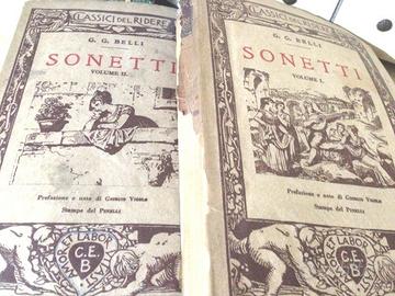 Sonetti Belli due volumi del 1939 classici ridere