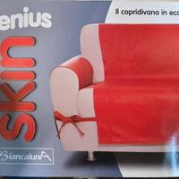 Copridivano Ecopelle GENIUS SKIN  Colore BLU 