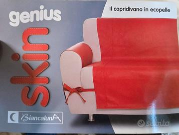 Copridivano Ecopelle GENIUS SKIN  Colore BLU 