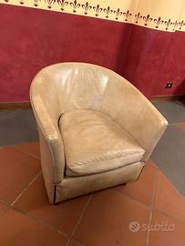 Poltrona in pelle