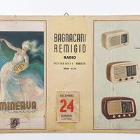 Calendario pubblicitario anni 50 Radio Minerva in 