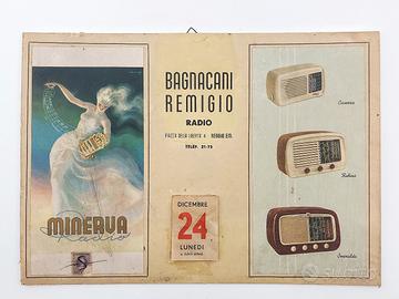 Calendario pubblicitario anni 50 Radio Minerva in 