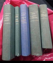 5 libri d'epoca, titoli in descrizione 