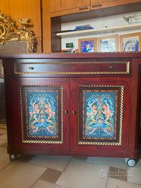 Mobile basso in legno palissandro