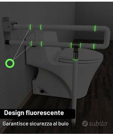 Maniglia di sostegno a muro per WC - 60 cm