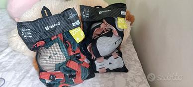set protezione ginocchiere,gomiti e polsi 