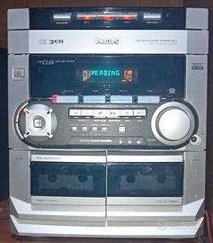stereo philips con 2 casse e telecomando philips 