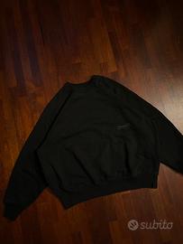 Felpa Girocollo Bershka Nera Minimal - Taglia M