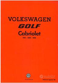 GOLF CABRIO BROCHURE ORIGINALE del 1982