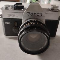 Fotocamera Canon FTB QL a pellicola+obiettivo 