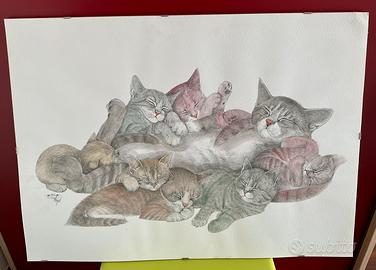 Poster gatti che dormono