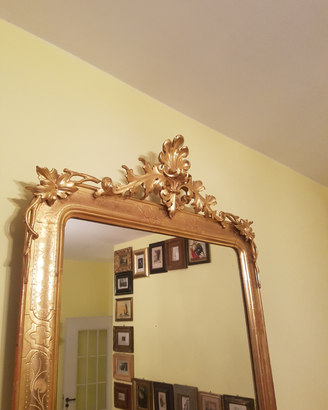 Grande specchio foglia oro