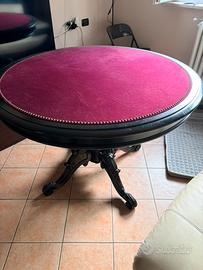Tavolo ovale vintage piano da gioco