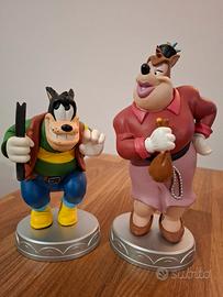 Disney Gambadilegno e Trudy Due Statuine In 3D