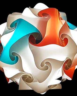 Lampada comodino Sfera colora moderna di design