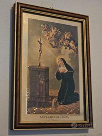 Quadretto icona Santa Rita da Cascia vintage