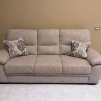 Divano 3 posti in tessuto beige