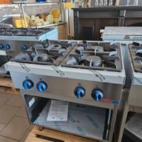 cucina 4 fuochi professionale 21 kw gas