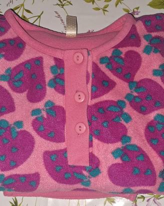 Pigiama donna invernale fantasia a fragole