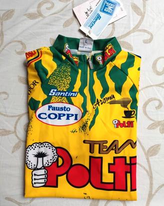 Maglia Ciclismo Vintage Team Polti 90s Santini