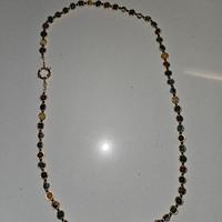 collana acciaio e pietre naturali 
