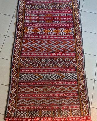 Tappeto vintage stile etnico -kilim con difetti