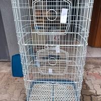 gabbia roditori 3 piani 130x67x45