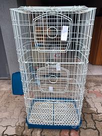 gabbia roditori 3 piani 130x67x45