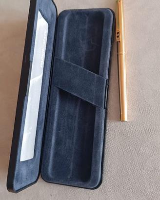 Penna Vintage Paper Mate Slim Dorata con Custodia
