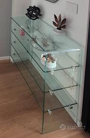 Tomasucci TFT LIVING Consolle Vetro Con Cassetto