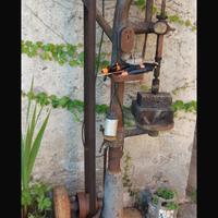 Trapano a colonna in ghisa vintage funzionante