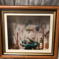 Quadro marinaro con barca