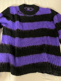 MAGLIONE Jaded London NERO E VIOLA