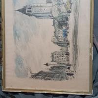 Opera di Michele Cascella - Veduta di Parigi 