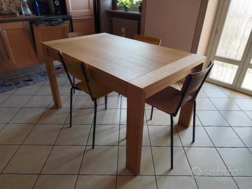 tavolo rovere massello fatto su commissione 