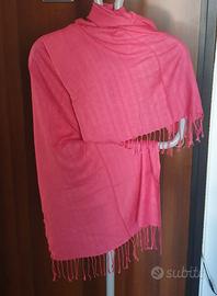 Sciarpa Stola Pashmina Rosa Corallo 
