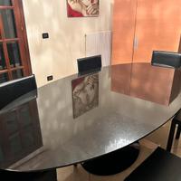 Tavolo Saarinen Alivar in marmo nero + 6 sedie