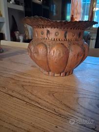 portavaso in rame sbalzato anni 50'