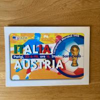 Carta telefonica Italia Austria Mondiali 1998