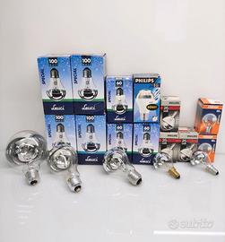 14 Philips Lampadine Cupola Argentata Incandescenz