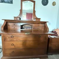 Mobile Secretaire/Bureau a ribalta con specchiera