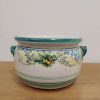 Cachepot   ceramica fiorentina decorato