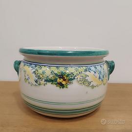 Cachepot   ceramica fiorentina decorato