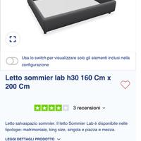 Letto matrimoniale con contenitore 160x200