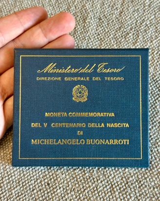Moneta 500 lire in Argento “Michelangelo” 1975